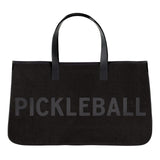 Black Canvas Tote - Pickleball